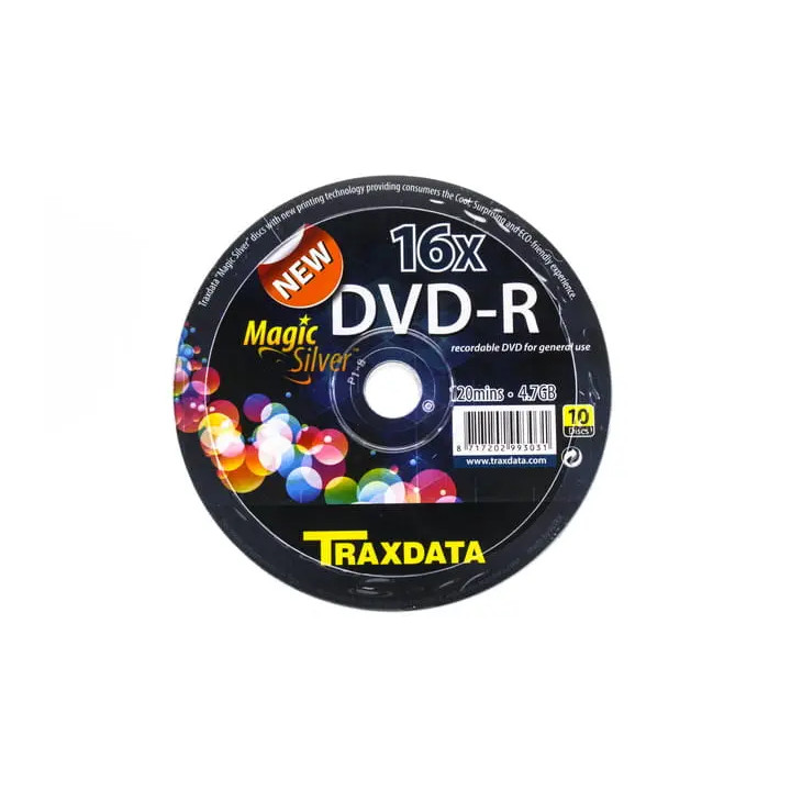 TRAXDATA DVD-R 4.7 GB, 16x, Magic Silver, set 10 buc