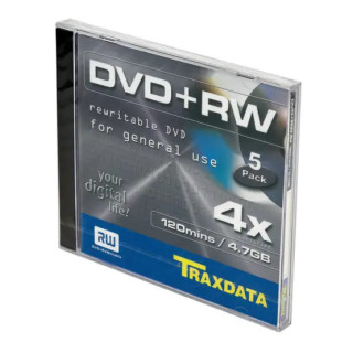 Traxdata DVD+RW 4x, 4.7GB, Set 5 Discuri