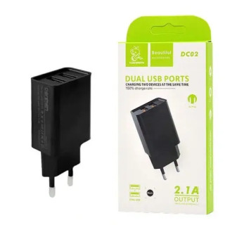 VDenmenv DC02 Incarcator de perete USB 2,1 A negru
