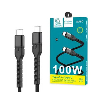 VDenmenv D59C-B Cablu USB-C la USB-C, 1 metru, 100W