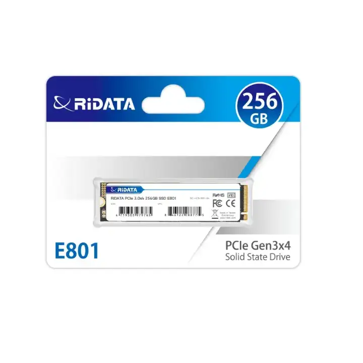 Solid State Drive (SSD) Ridata, 256 GB, E801, PCIe, M.2, Gen3x4 NVMe