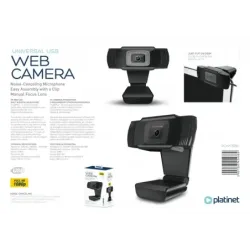 Camera Web 1080p PLATINET, PCWC1080, Negru