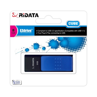 Memorie Stick USB 2.0 RIDATA, ID50, 8GB, Negru/Albastru