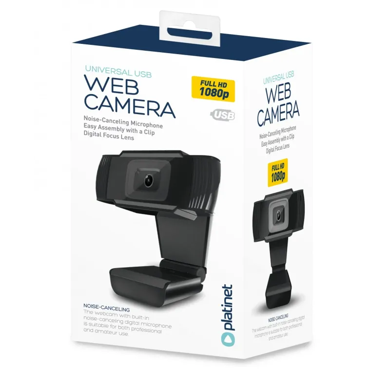 Camera Web 1080p PLATINET, PCWC1080, Negru Camera Web 1080p PLATINET, PCWC1080, Negru