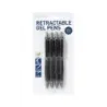 Set 4 Pixuri cu Gel, 0,7mm, Negre, PWRGP4B