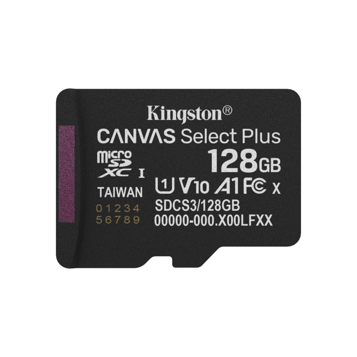 Card de Memorie Kingston 128 GB Canvas Select Plus,  UHS-I, 150 MB/s, cu Adaptor