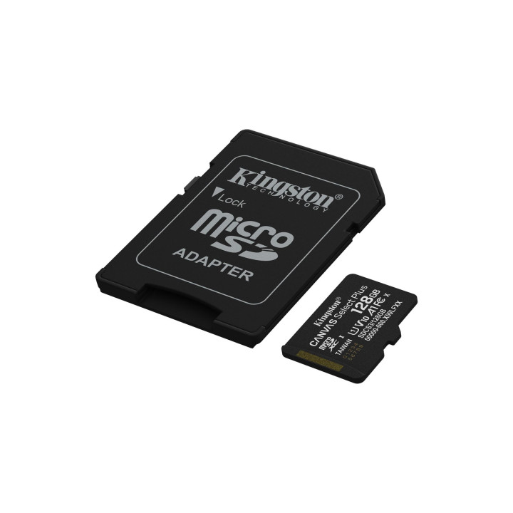 Card de Memorie Kingston 128 GB Canvas Select Plus,  UHS-I, 150 MB/s, cu Adaptor