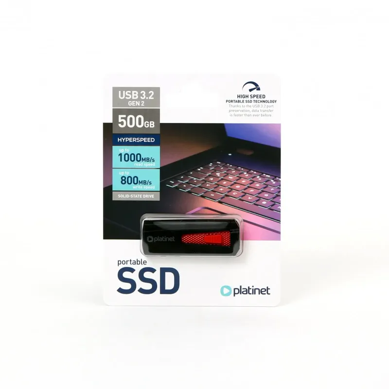 Stick SSD portabil PLATINET 500GB, USB 3.2 Gen 2